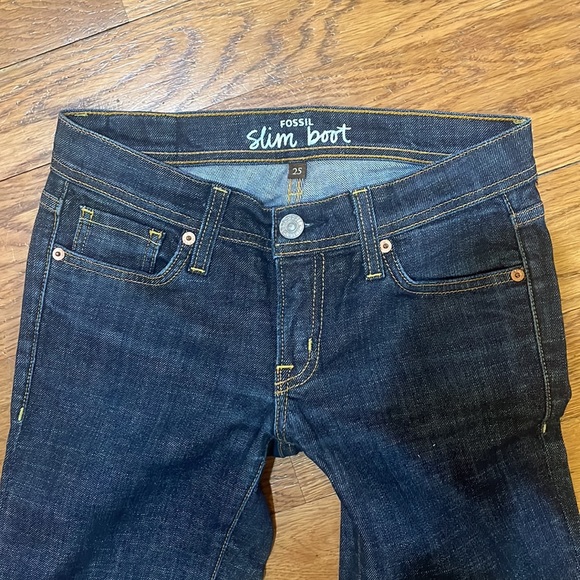Fossil dark wash slim boot cut jeans - Picture 2 of 4